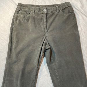Style & Co gray green corduroy jeans size 14